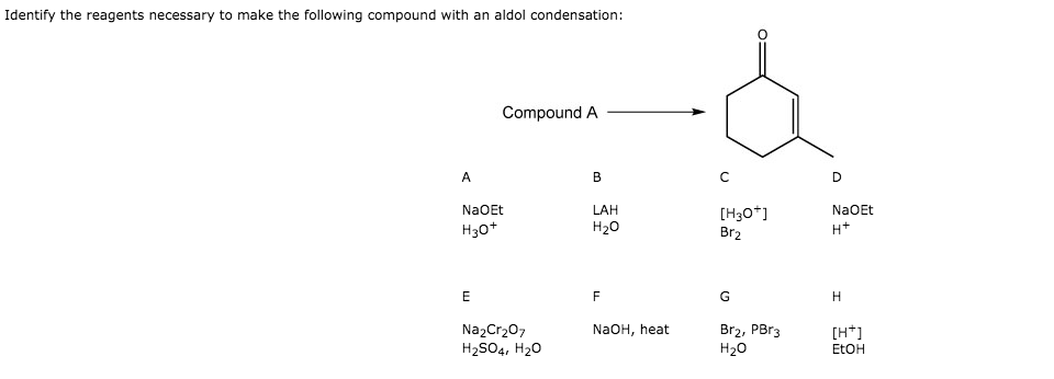 Solved Question 9 Identify the reagents necessary to make | Chegg.com