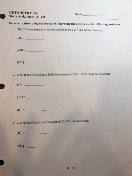 chemistry 11 hand in assignment 15