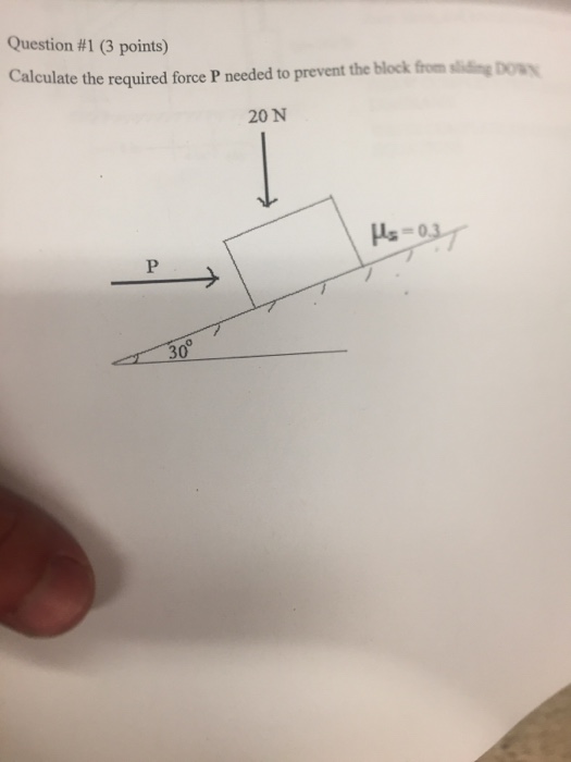 Solved Calculate the required force P needed to prevent the | Chegg.com