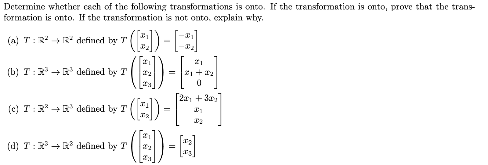 Solved Determine whether each of the following | Chegg.com