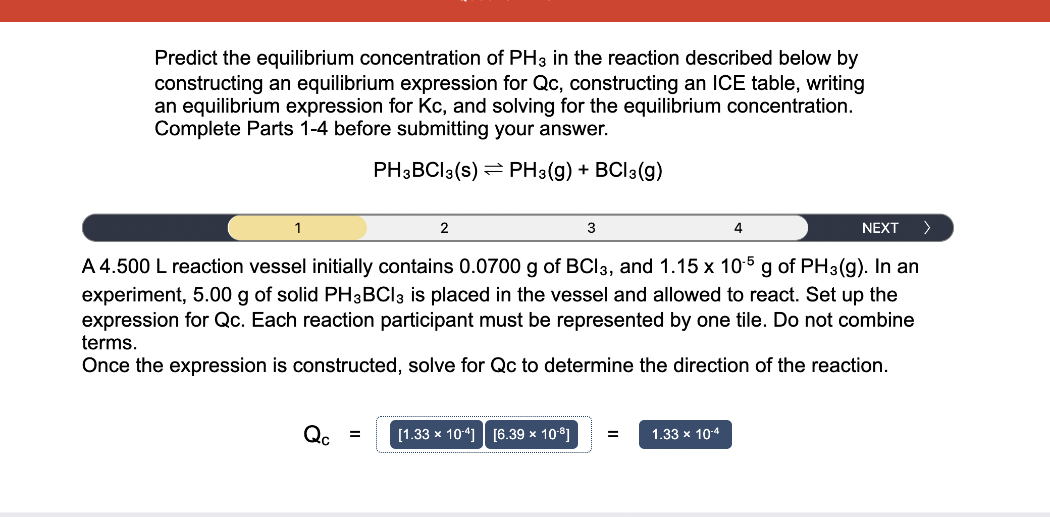 Solved Predict the equilibrium concentration of PH3 in the | Chegg.com
