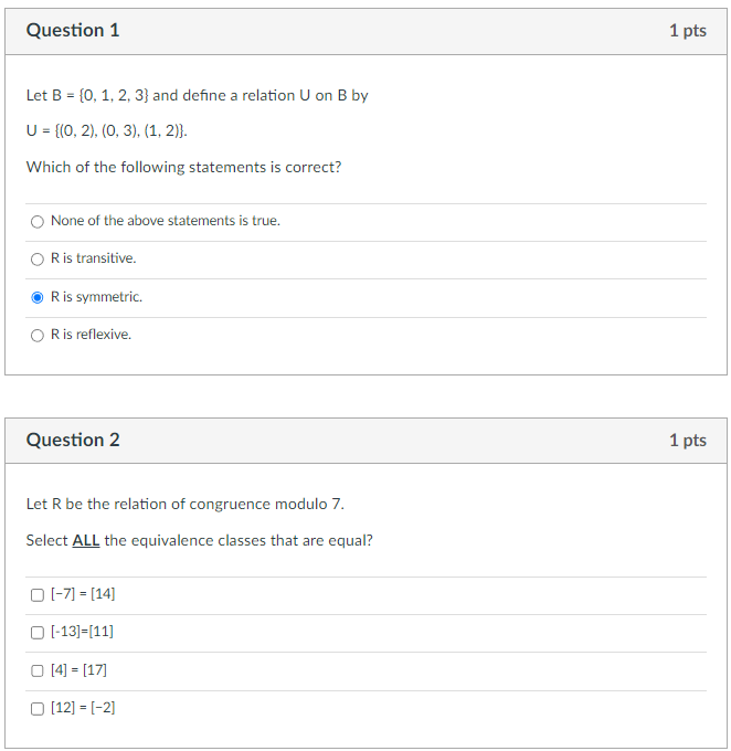 Solved Let B={0,1,2,3} And Define A Relatio | Chegg.com