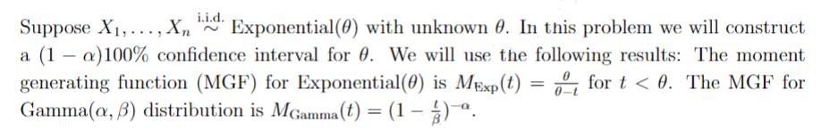 Solved 1.Is θY a pivotal quantity? Explain that 2.Derive a | Chegg.com