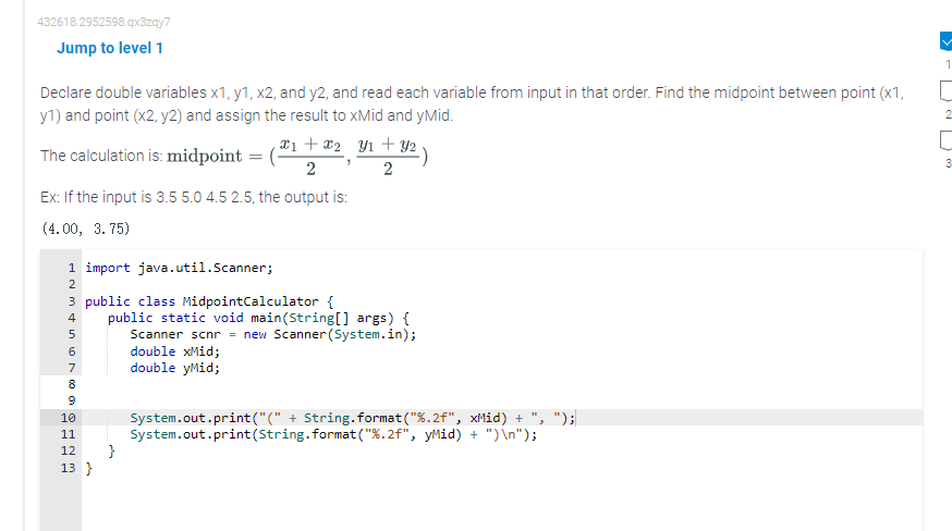 Solved Declare double variables x1,y1,x2, and y2, and read | Chegg.com