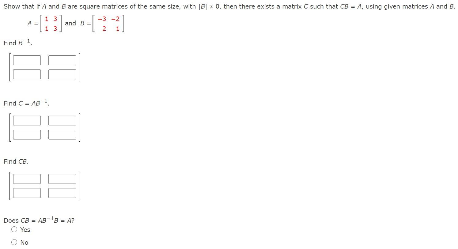 Solved Show That If A And B Are Square Matrices Of The Same | Chegg.com