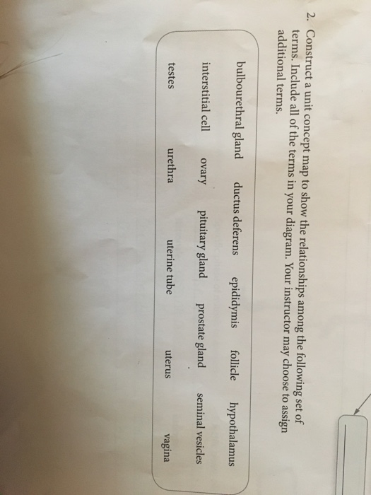 Solved Construct a unit concept map to show the | Chegg.com