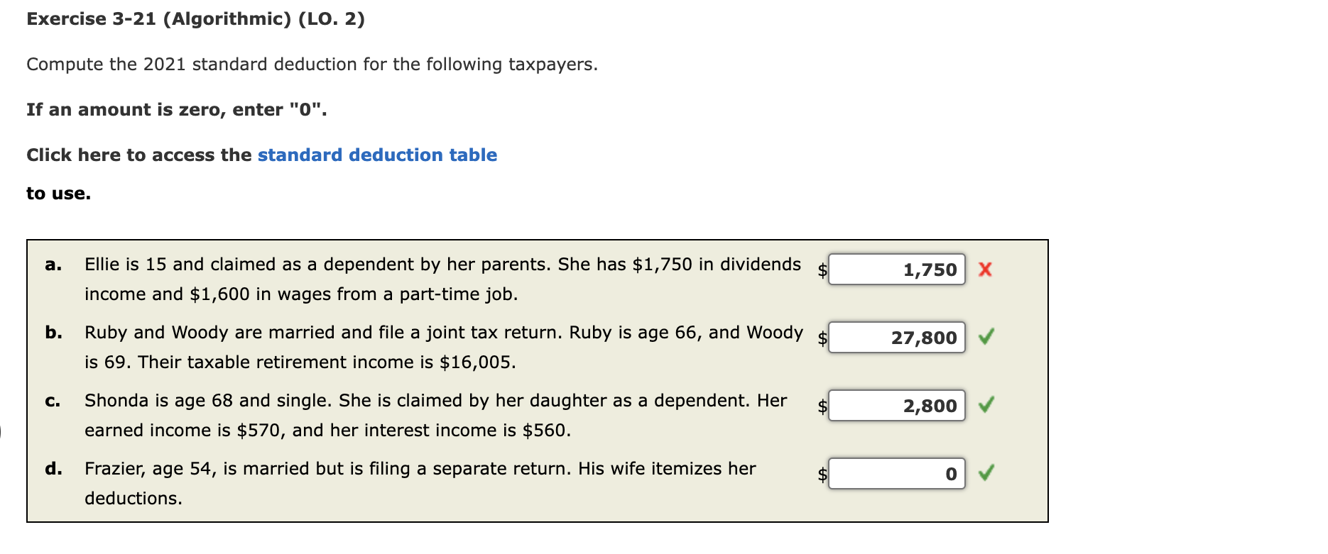 Solved Tax Drill Tests for Qualifying Relative Complete