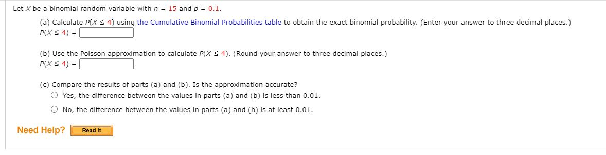Solved Let X be a binomial random variable with n = 15 and p | Chegg.com