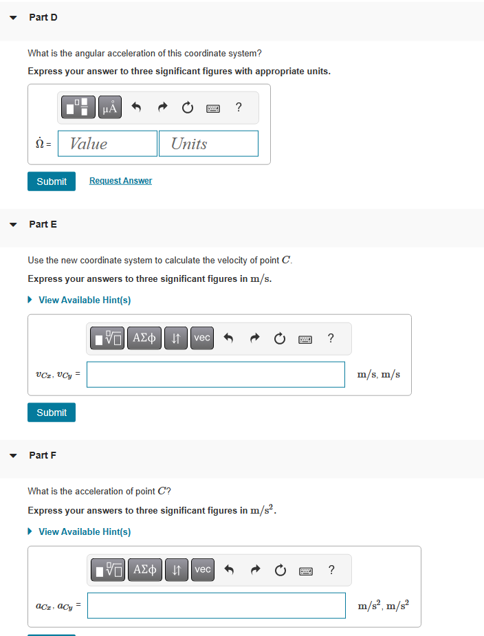 Solved Link AB Shown In (Figure 1) Is Rotating | Chegg.com