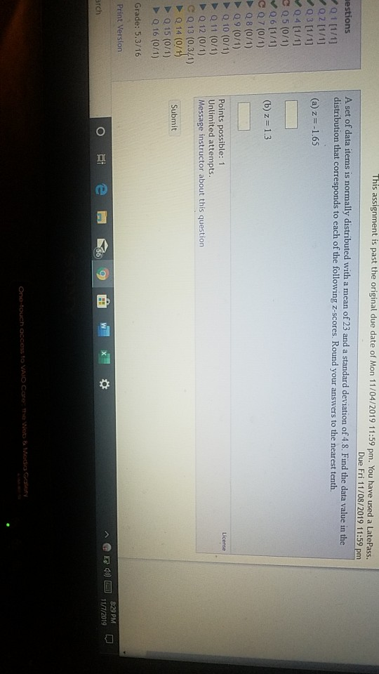 Solved This assignment is past the original due date of Mon | Chegg.com