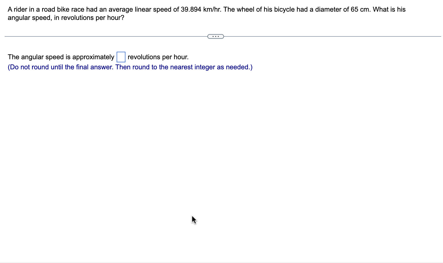 Solved A rider in a road bike race had an average linear