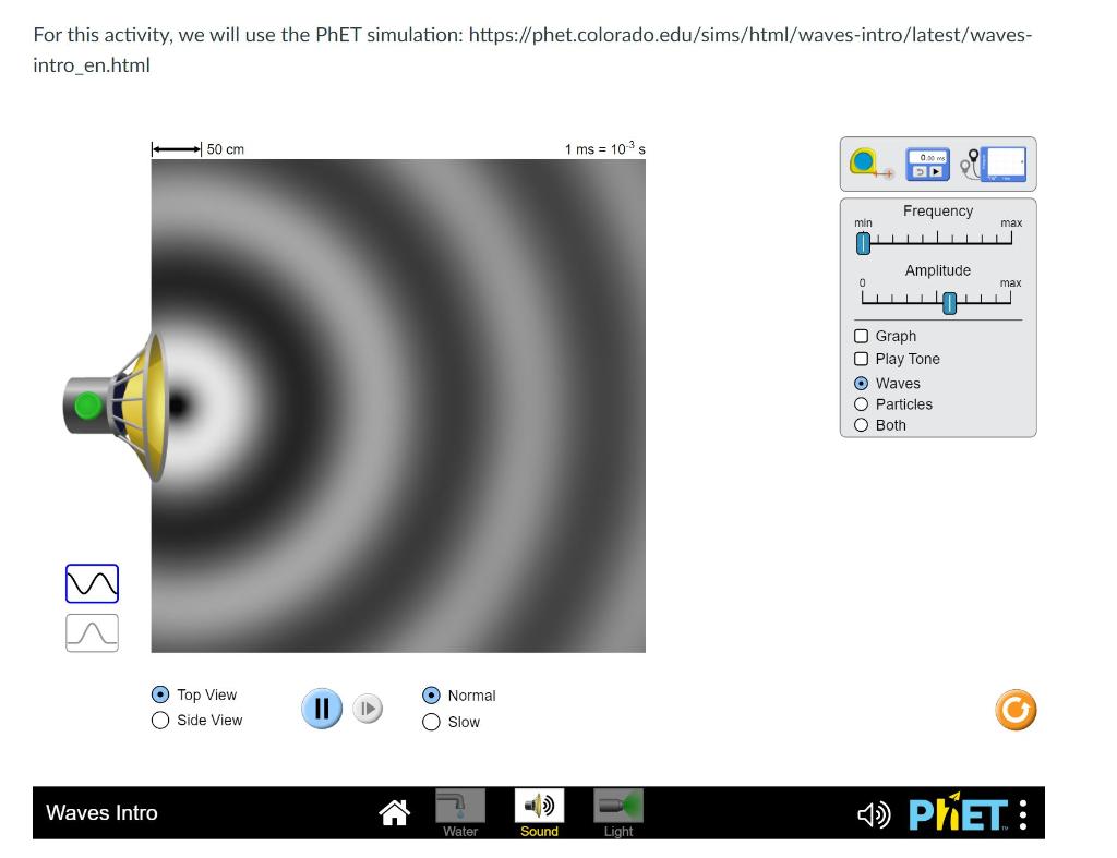 Solved Set the frequency slider to min. Using the stopwatch