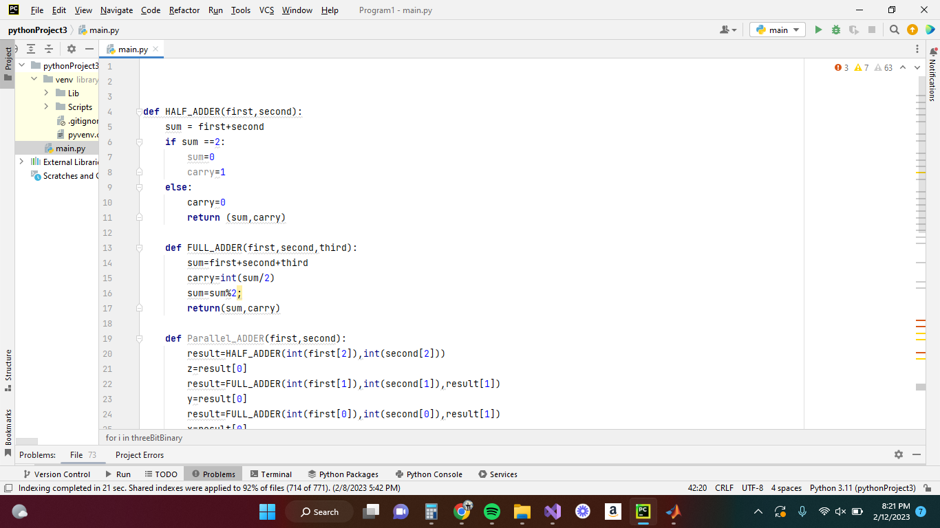 Solved Why won't my code run this is the assignment and my | Chegg.com