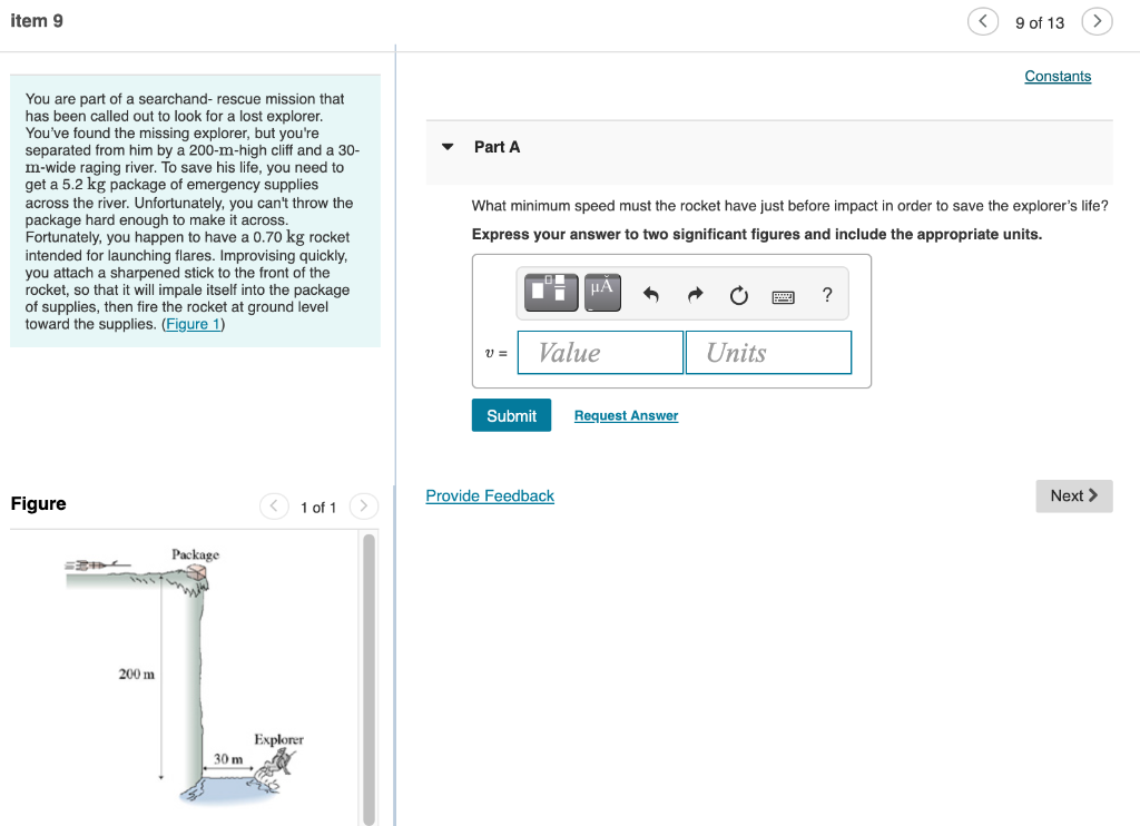 Solved item 8 8 of 13 Constants Two particles collide and