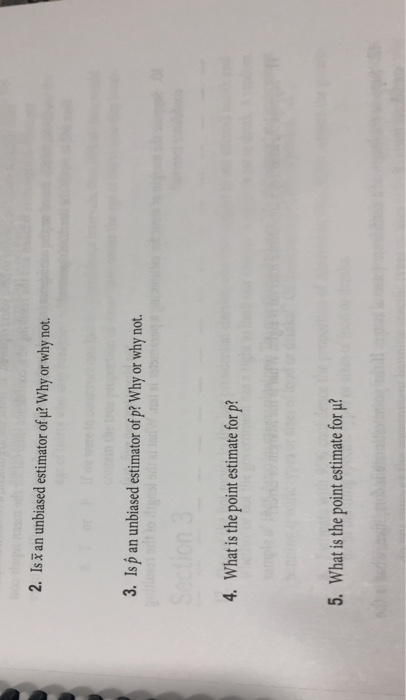 Solved 2. Is an unbiased estimator of u? Why or why not. 3. | Chegg.com