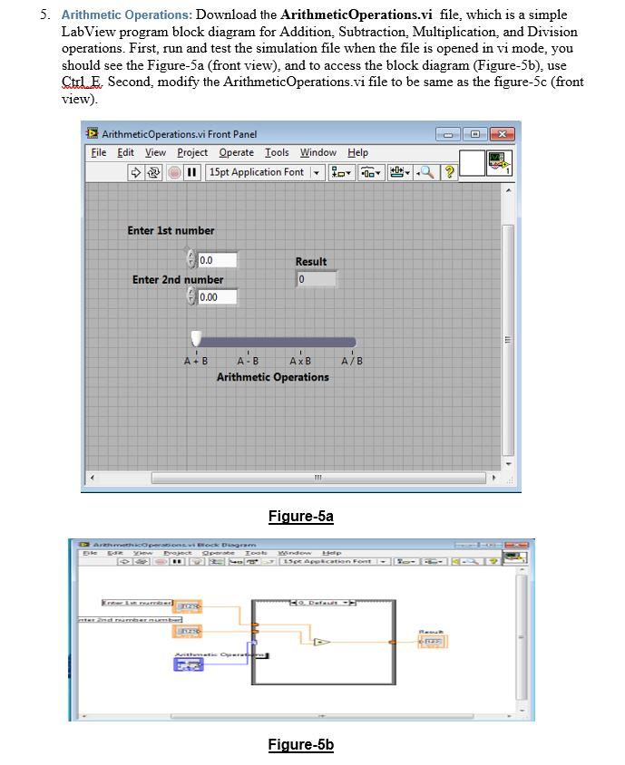 Solved 5. Arithmetic Operations: Download the | Chegg.com