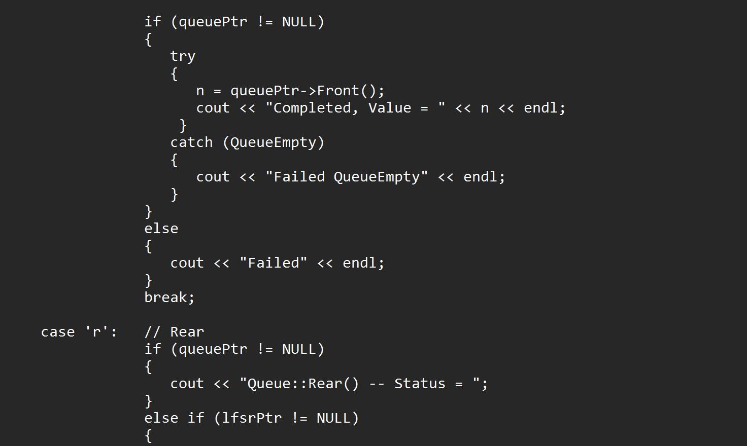 Solved Please create the C++ codes for the lfsr.cpp class | Chegg.com