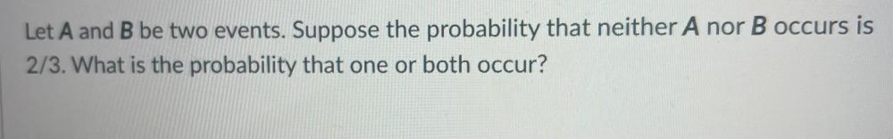 Solved Let A And B Be Two Events. Suppose The Probability | Chegg.com