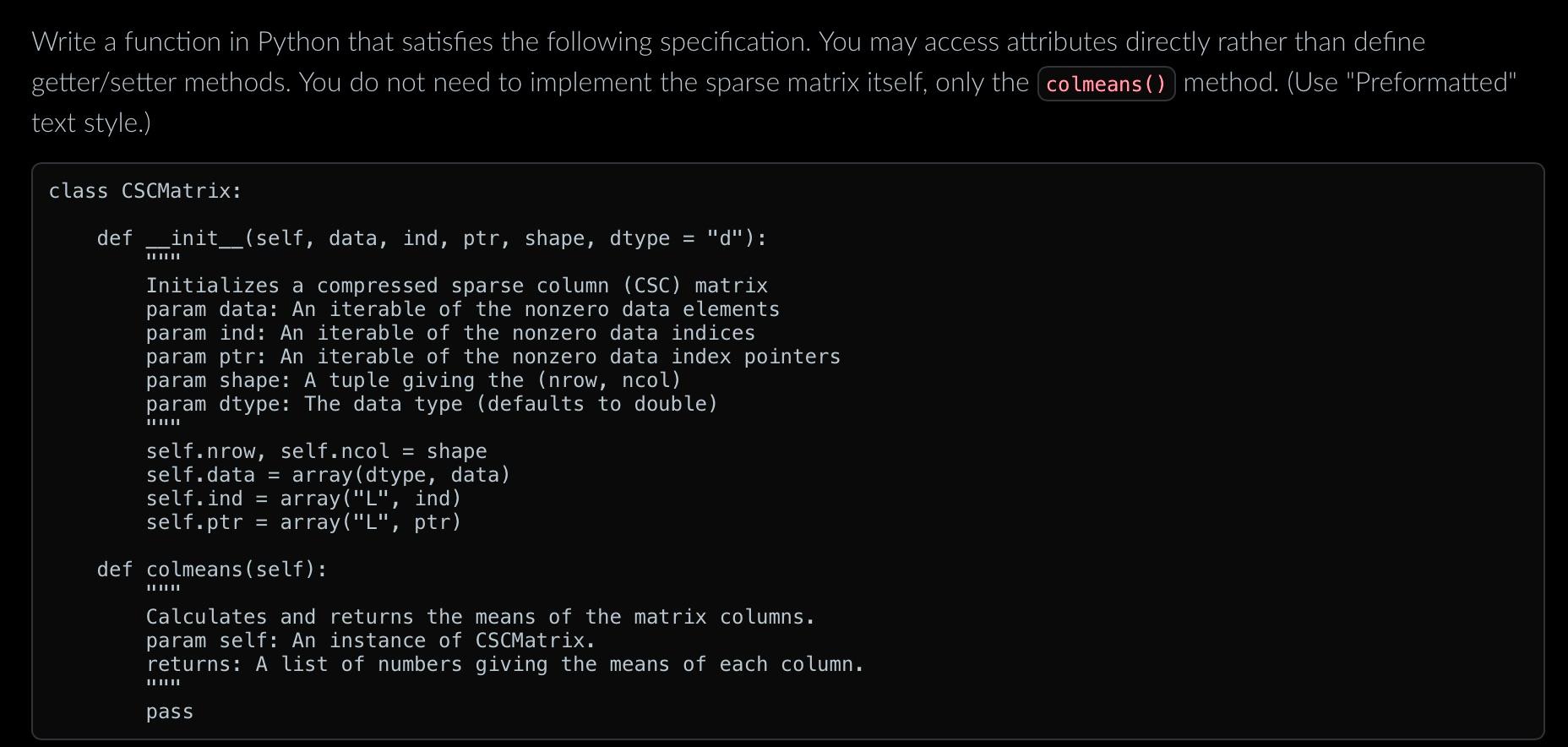 Solved Write a function in Python that satisfies the