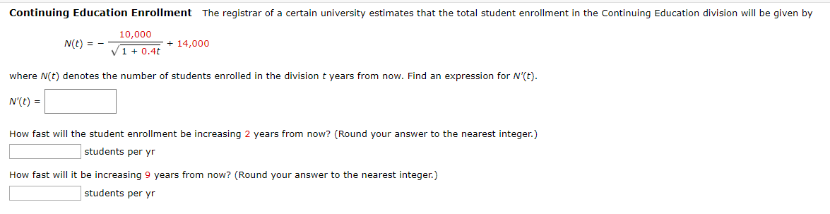 Solved Continuing Education Enrollment The registrar of a | Chegg.com