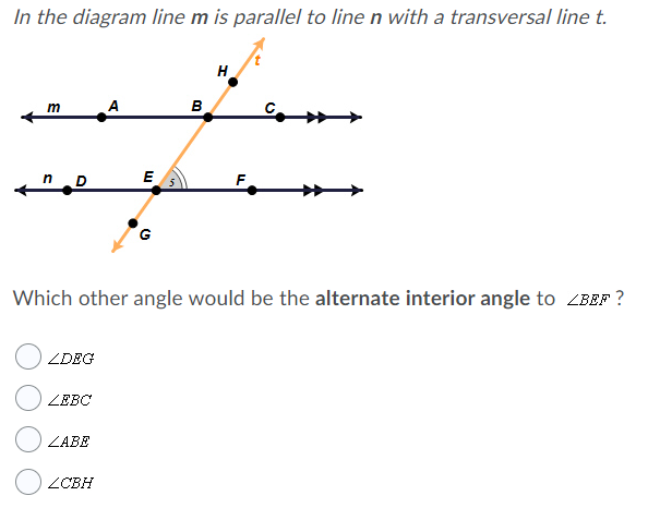 Solved In the diagram line m is parallel to line n with a | Chegg.com