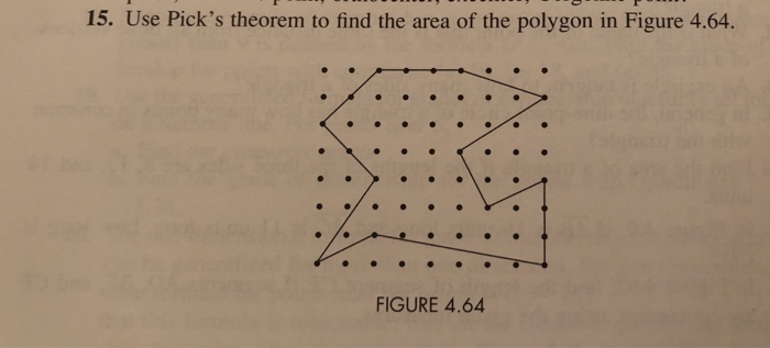 Solved 15. Use Pick's theorem to find the area of the | Chegg.com