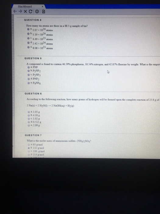 Solved How many tin atoms are there in a 88.5 g sample of
