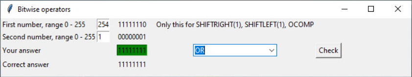 using python create a combo box with the 
