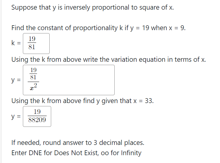 Solved Suppose that y is inversely proportional to square of | Chegg.com