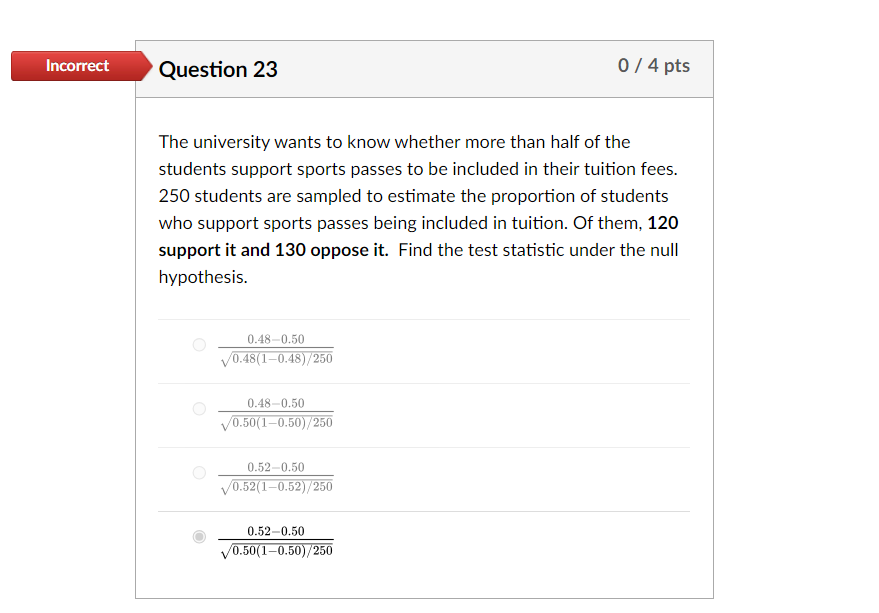 Solved Question 23The university wants to know whether more | Chegg.com