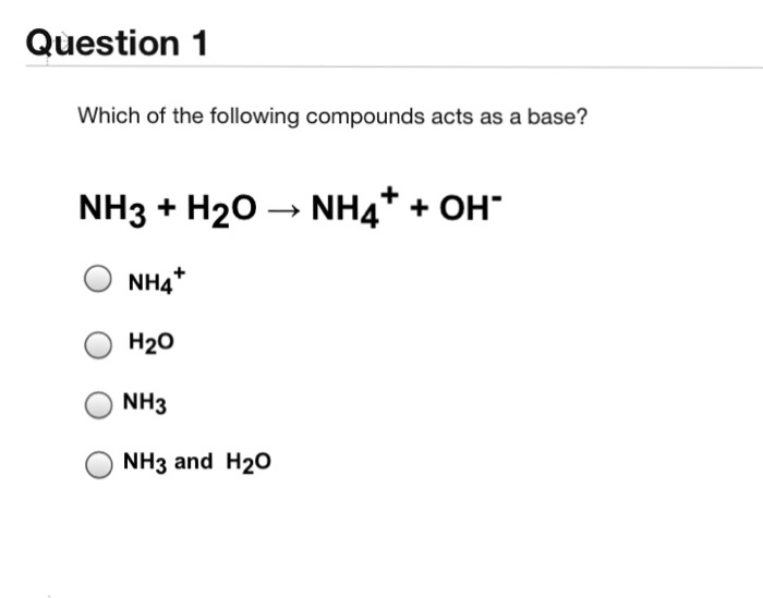 Solved: Question 1 Which Of The Following Compounds Acts A... | Chegg.com