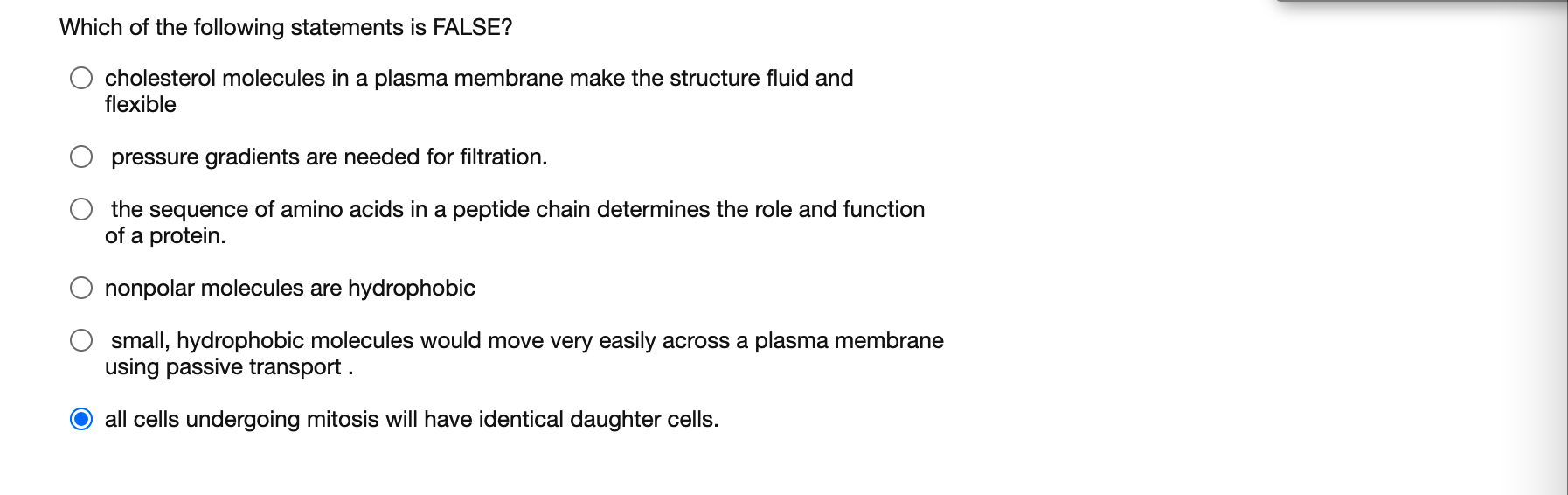 Solved Which of the following statements is FALSE?