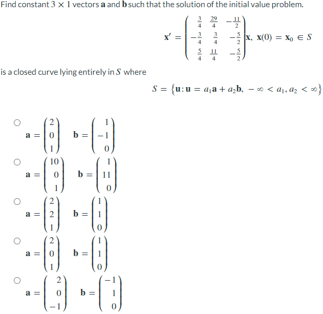 Solved Find constant 3 x 1 vectors a and b such that the | Chegg.com