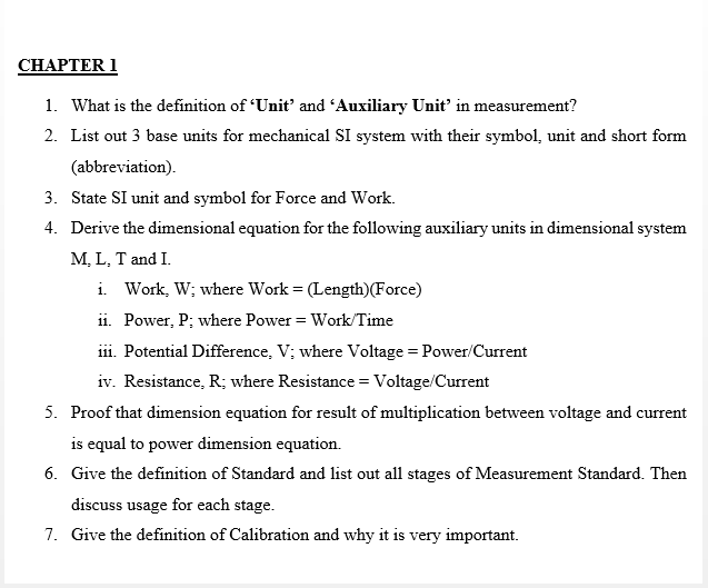 Solved Chapter 1 1 What Is The Definition Of Unit And Chegg Com