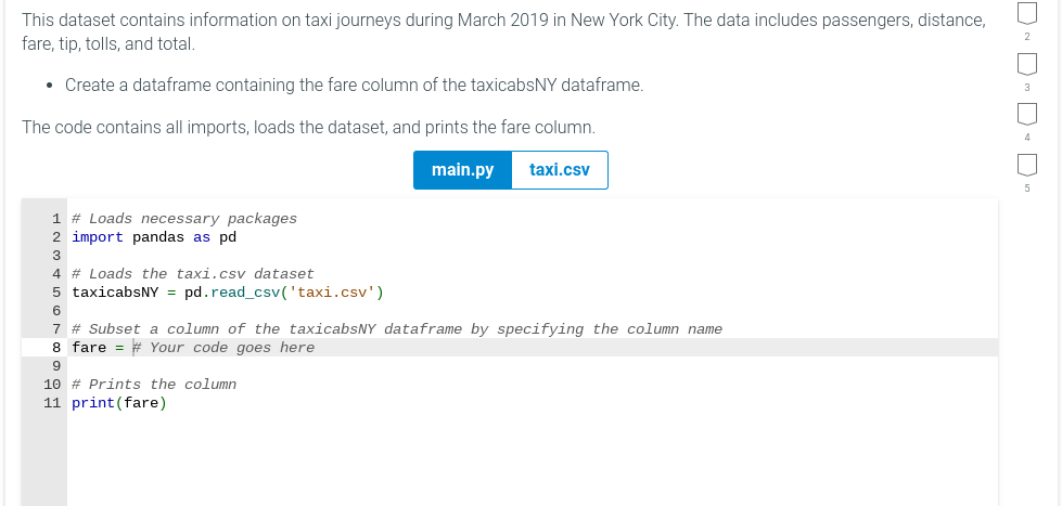 Solved This dataset contains information on taxi journeys | Chegg.com