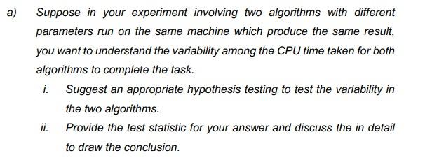 Solved A) Suppose In Your Experiment Involving Two | Chegg.com