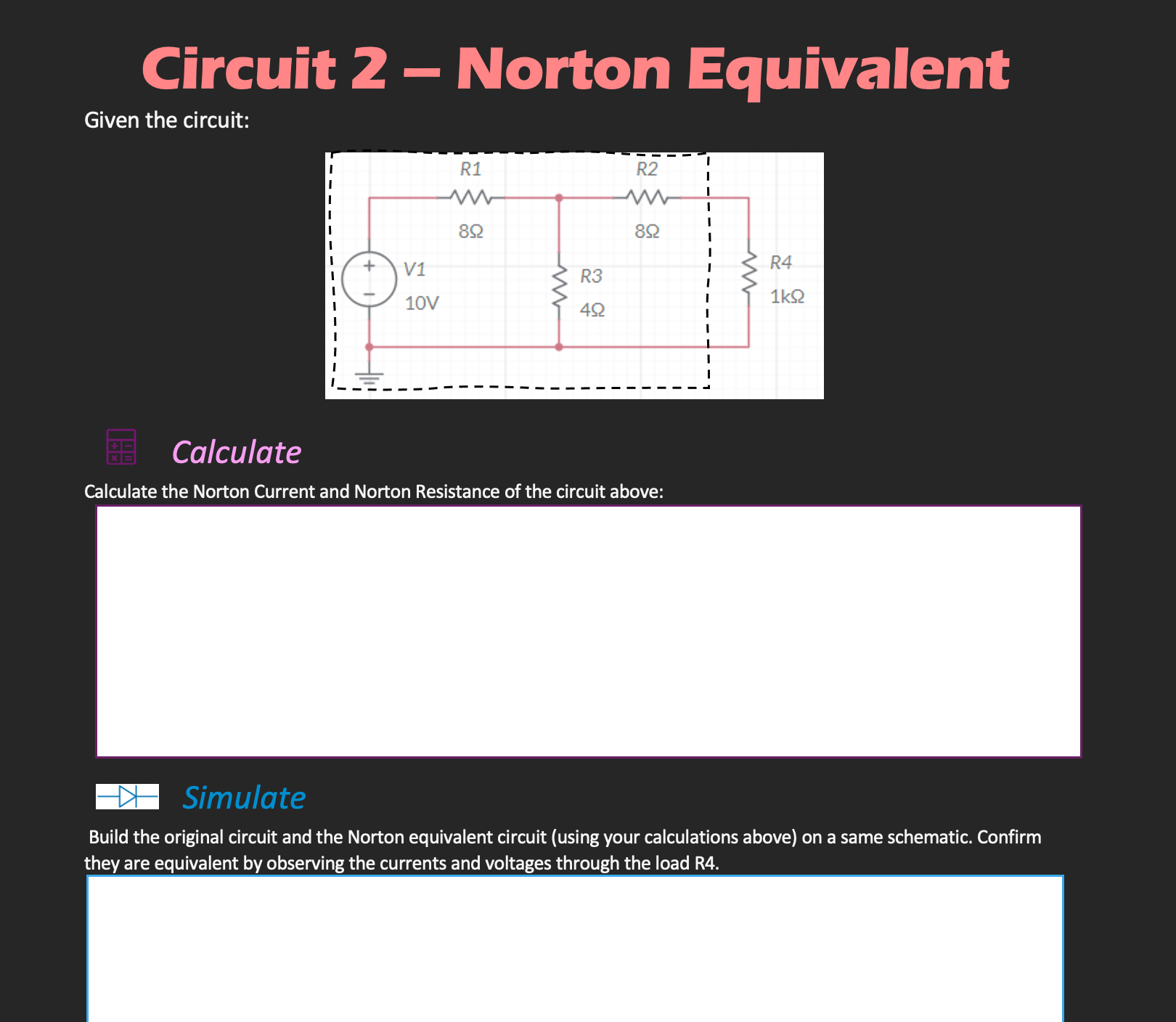 [Solved] Calculate the Norton Current and Norton Resistanc