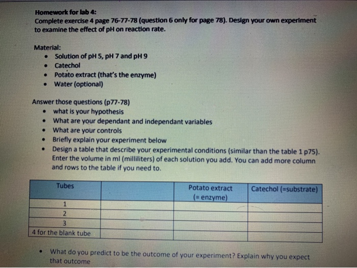 Solved Homework for lab 4: Complete exercise 4 page 76-77-78 | Chegg.com