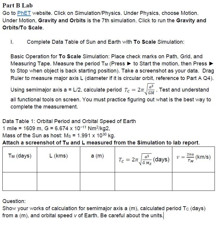 Part B Lab Go To PhET Website. Click On | Chegg.com