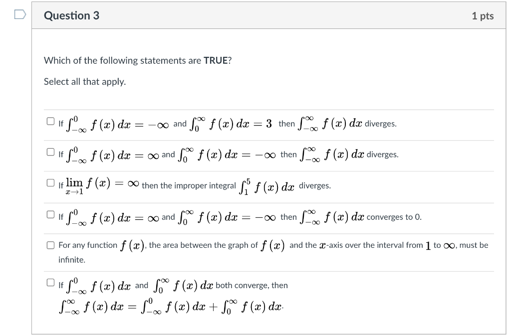 Solved u Question 3 1 pts Which of the following statements | Chegg.com