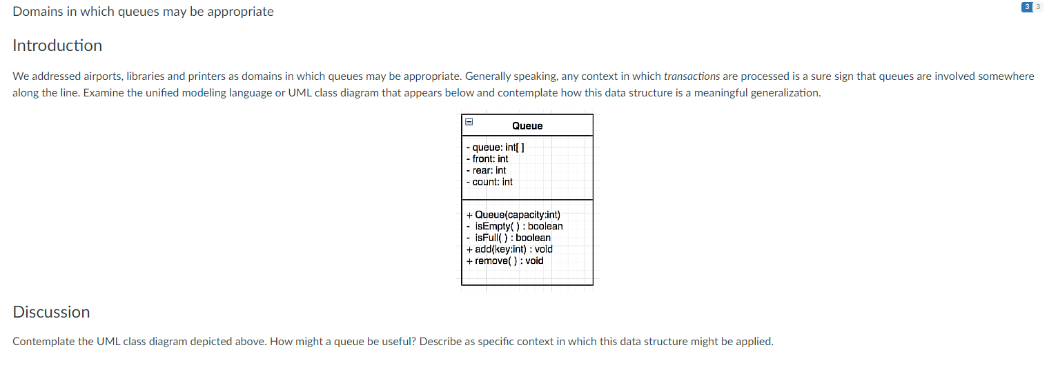 Solved Domains in which queues may be appropriate | Chegg.com