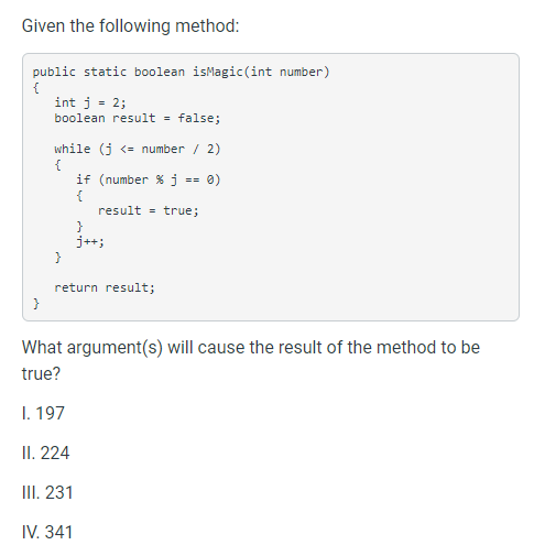 Solved I know that the correct answer is II, III, and IV. If | Chegg.com
