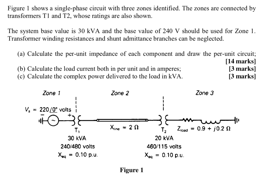 Solved Figure 1 shows a single-phase circuit with three | Chegg.com