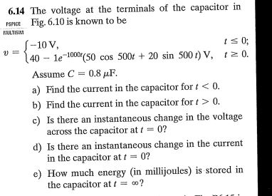 solved terminals voltage capacitor transcribed problem text been