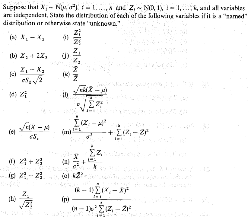 Solved Suppose That Xi∼n μ σ2 I 1 Dots N ﻿and