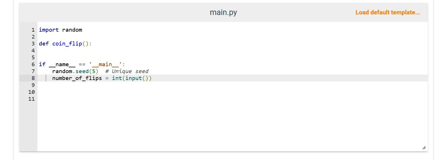 Solved Define a function named coin_flip that returns | Chegg.com