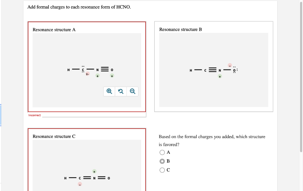 solved-add-formal-charges-to-each-resonance-form-of-hcno-chegg