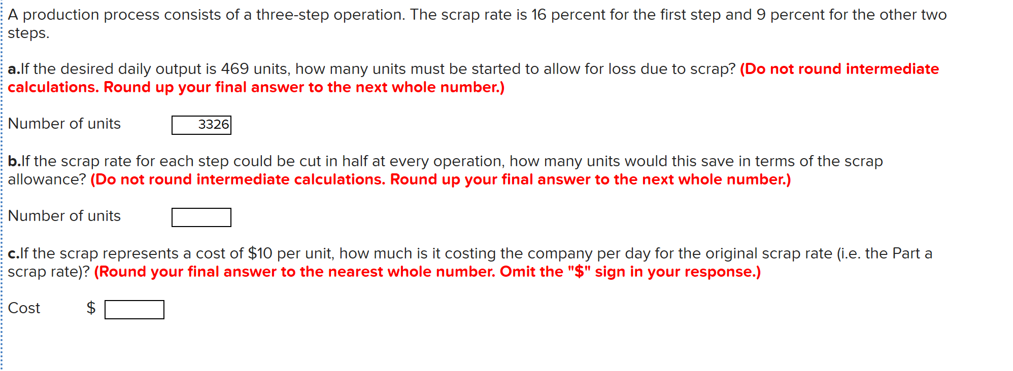 Solved A production process consists of a three-step | Chegg.com