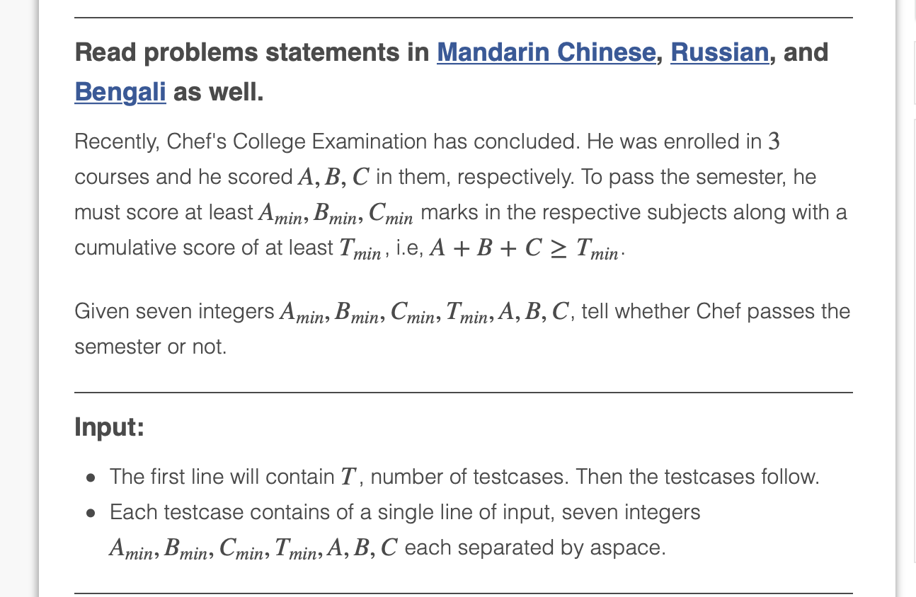 Solved Read problems statements in Mandarin Chinese,