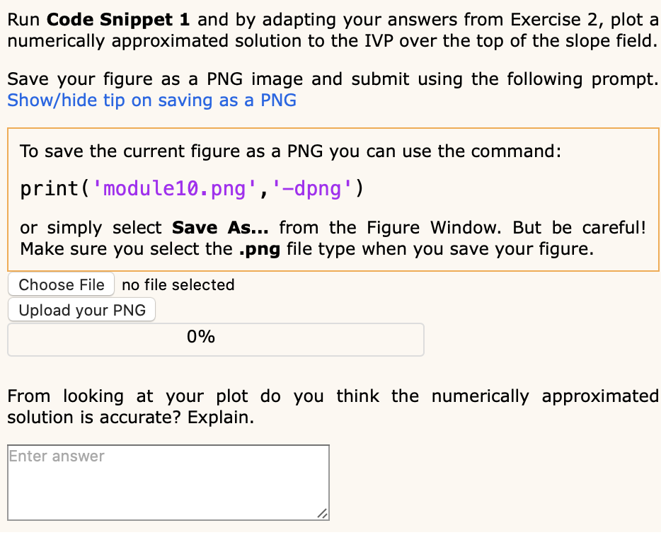 Solved Matlab help Here's the code from exercise 2 : (Please | Chegg.com